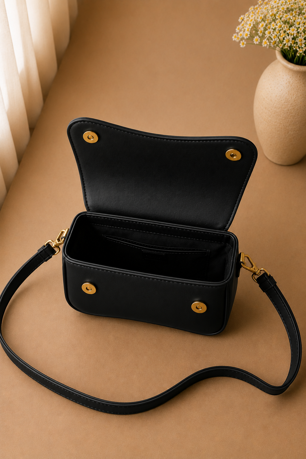 Swan Shoulder Bag - Black