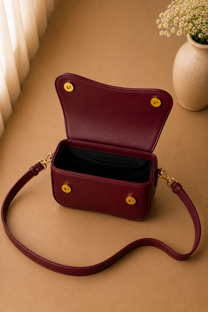 Swan Shoulder Bag - Cherry