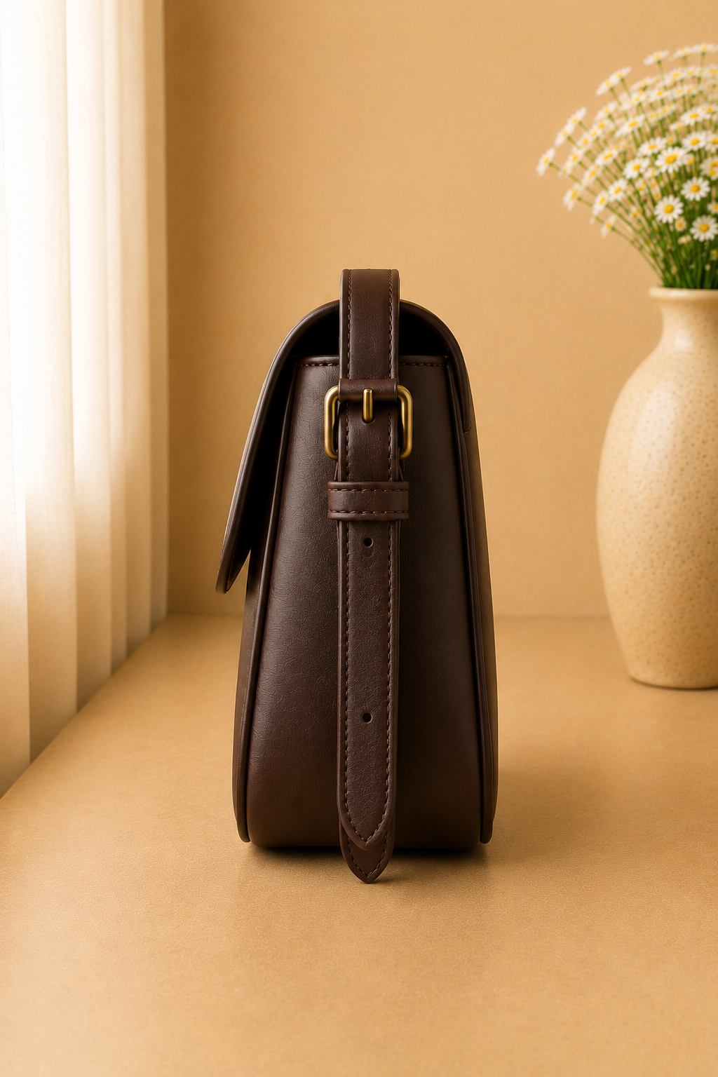 Swan Shoulder Bag - Brown
