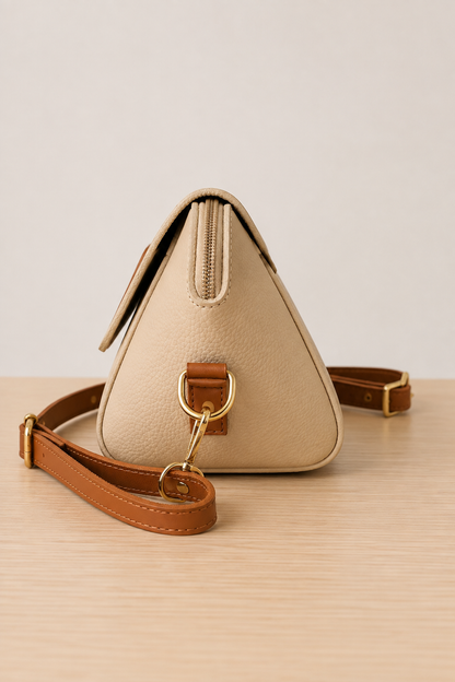 Classic Crossbody Bag - Beige