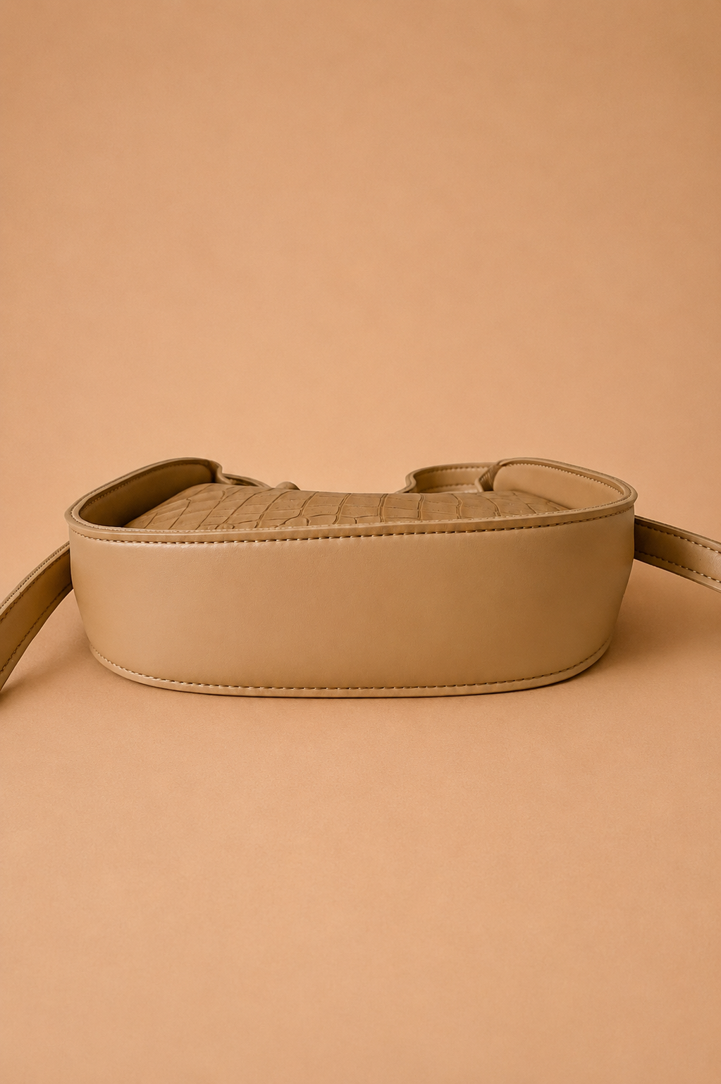 Crescent Shoulder Bag - Beige