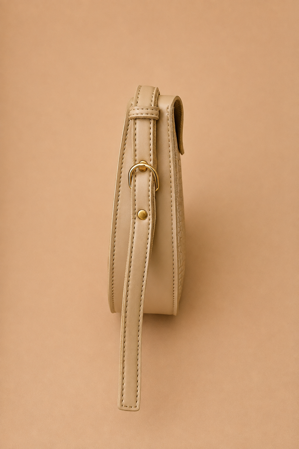 Crescent Shoulder Bag - Beige