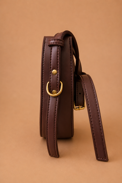 Crescent Shoulder Bag - Brown