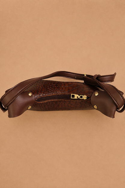 Crescent Shoulder Bag - Brown
