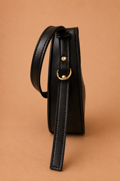 Crescent Shoulder Bag - Black