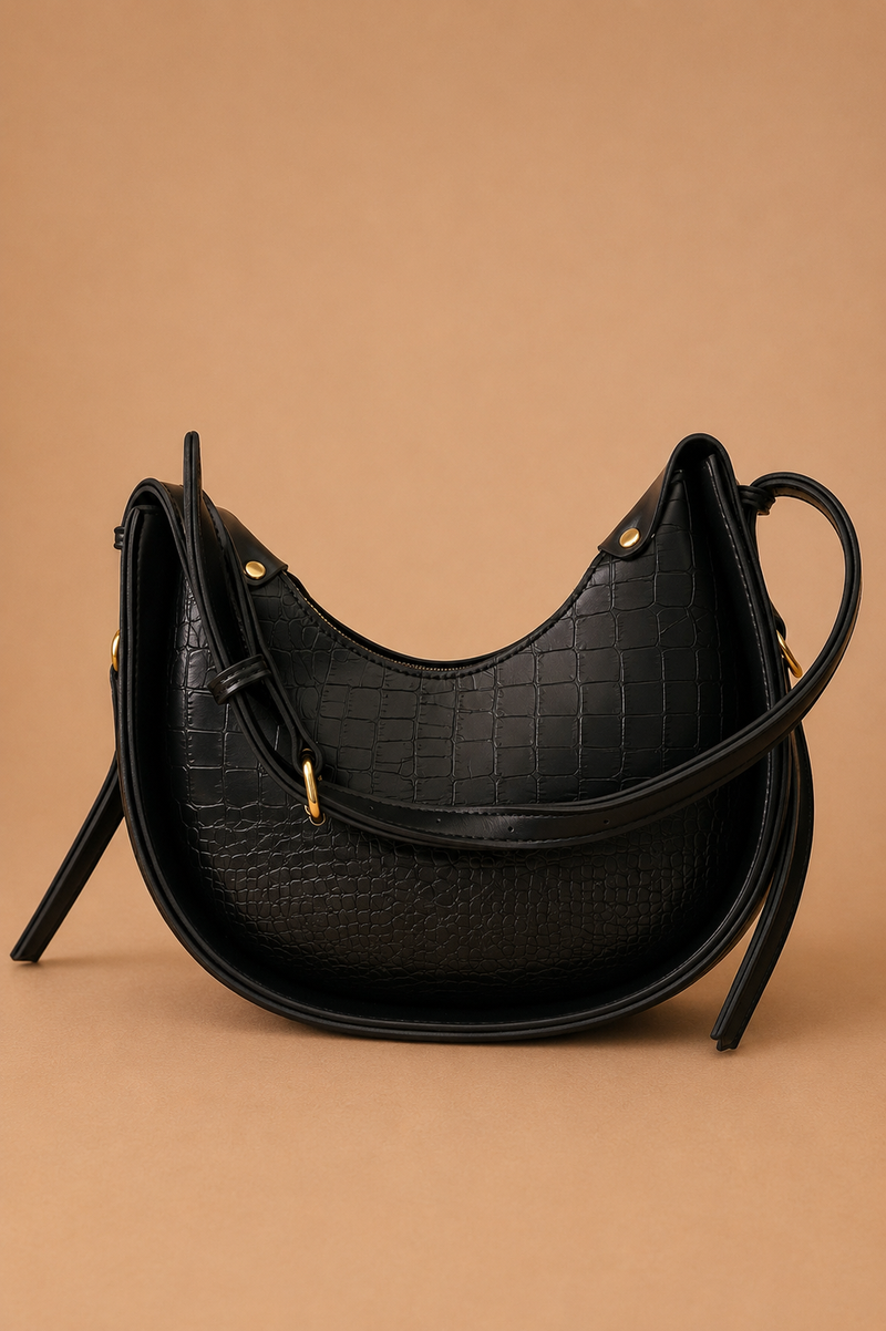 Crescent Shoulder Bag - Black