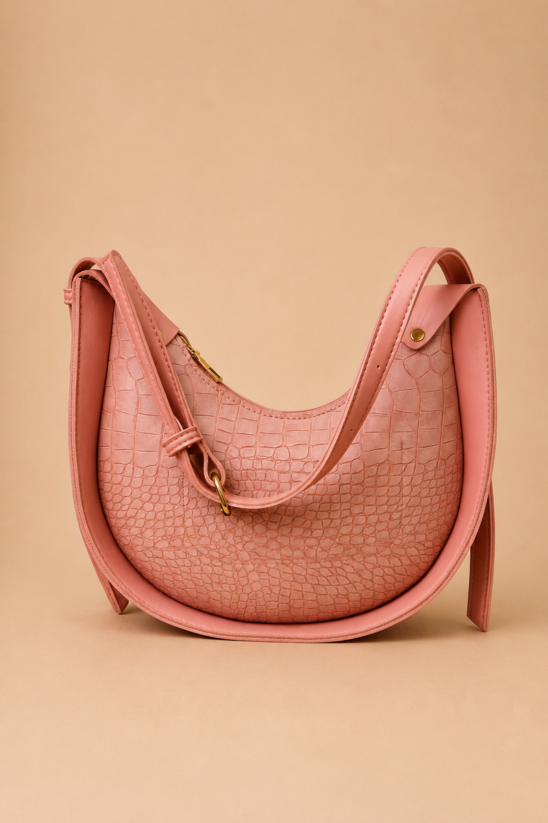 Crescent Shoulder Bag - Pink