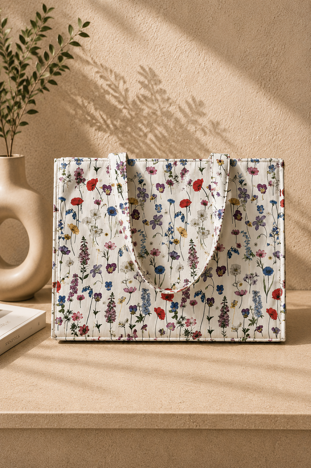 ES Canvas Flora Tote Bag