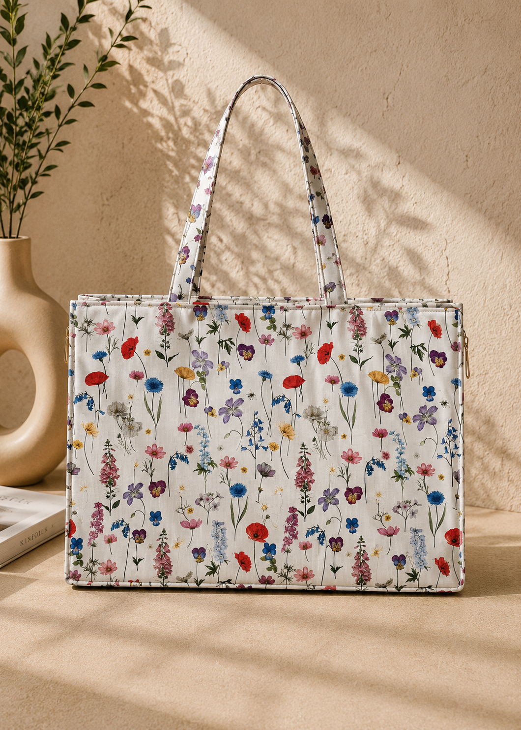 ES Canvas Flora Tote Bag