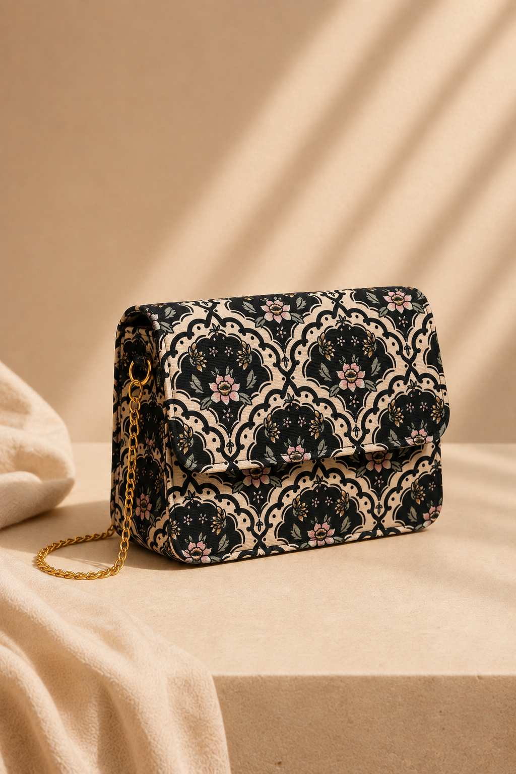 ES Noir Canvas Crossbody Bag