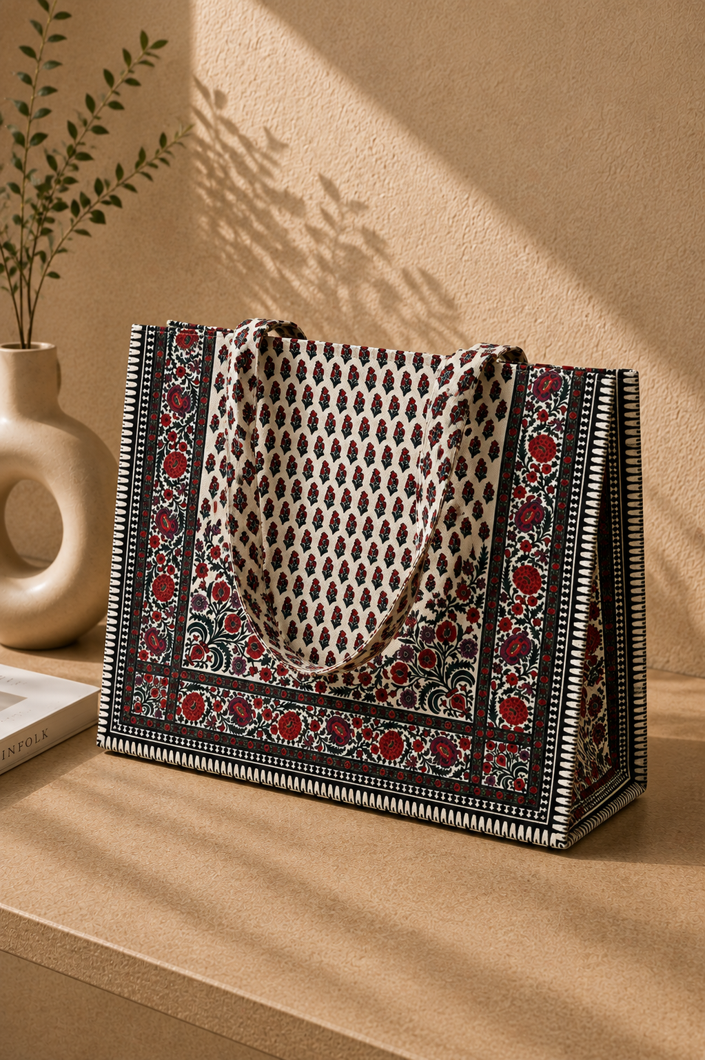 ES Canvas Rangoli Tote Bag
