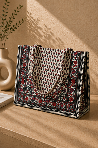 ES Canvas Rangoli Tote Bag