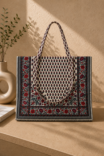 ES Canvas Rangoli Tote Bag