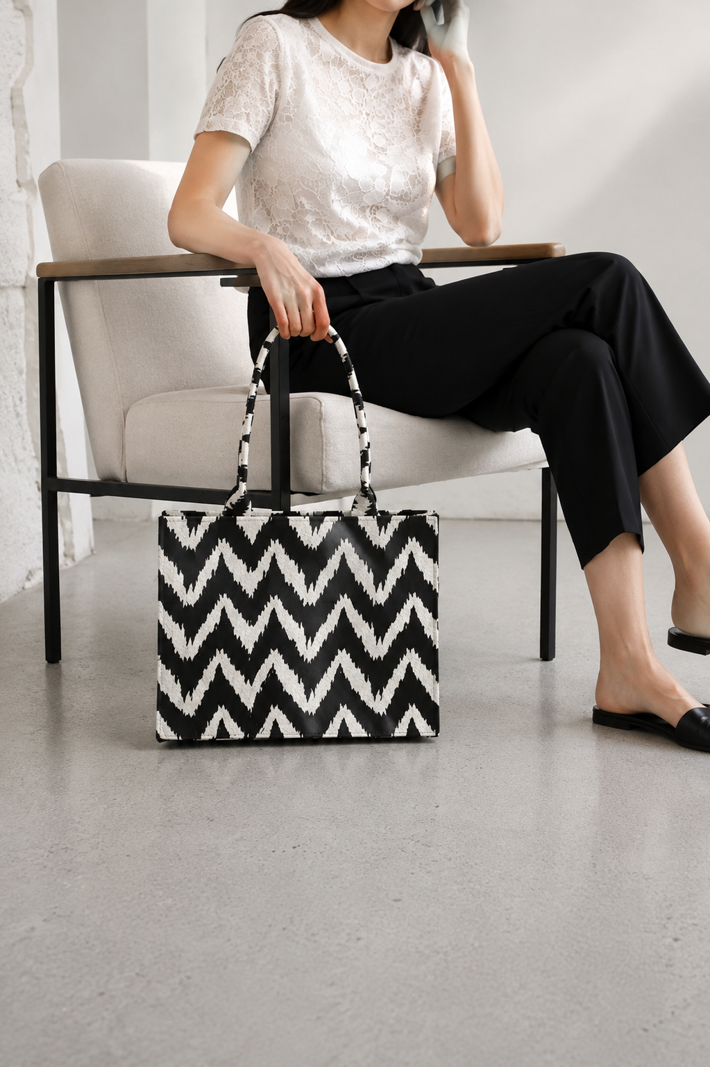 ES Canvas Wave Tote Bag