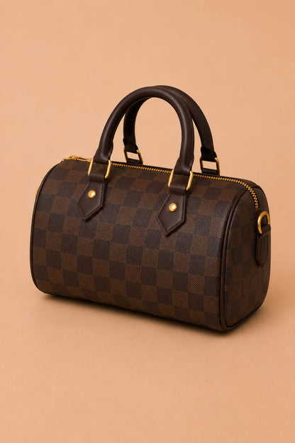 Checkmate Crossbody Bag - Brown