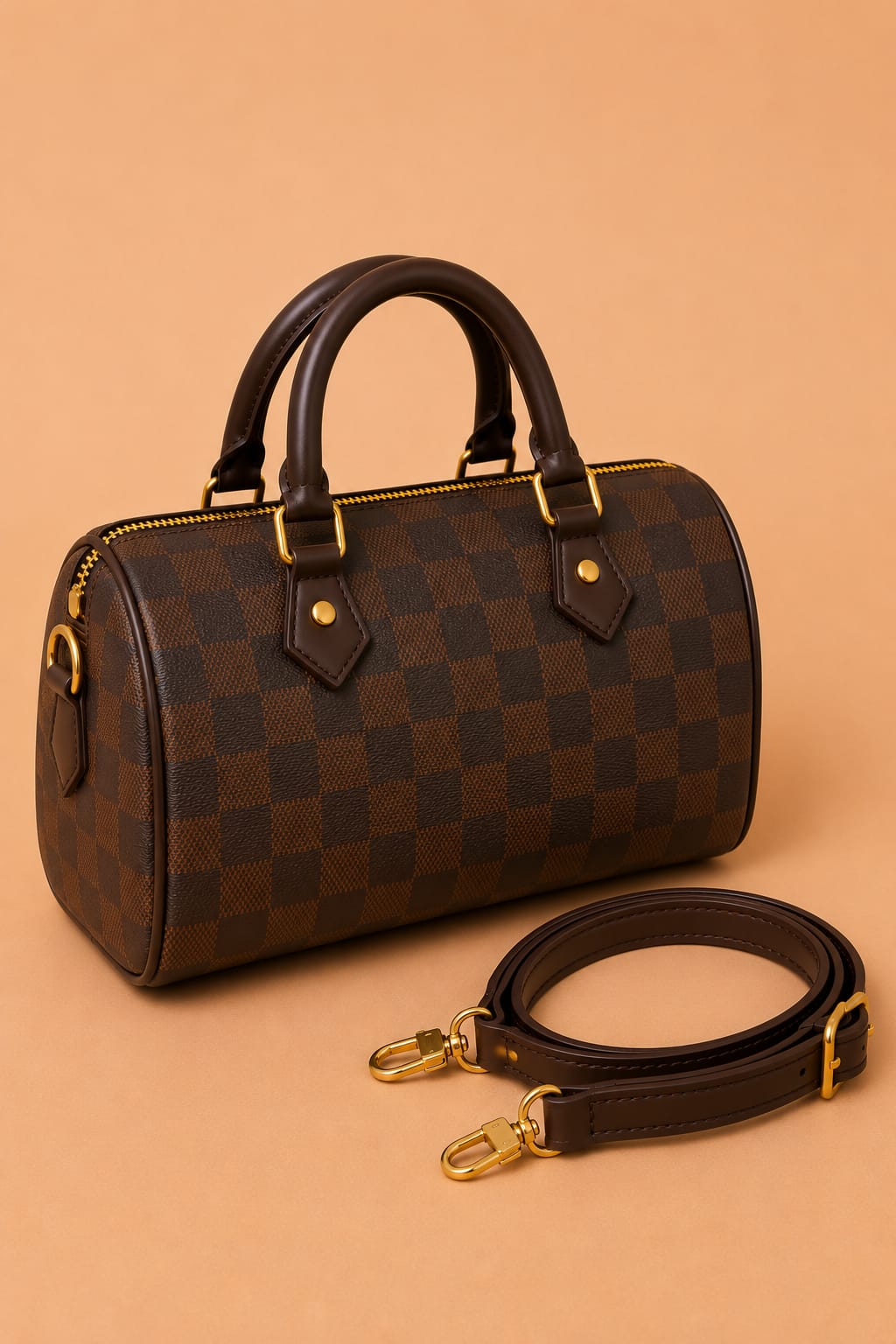 Checkmate Crossbody Bag - Brown