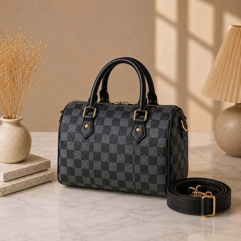 Checkmate Crossbody Bag - Black