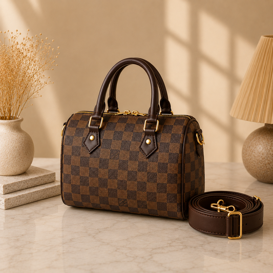 Checkmate Crossbody Bag - Brown