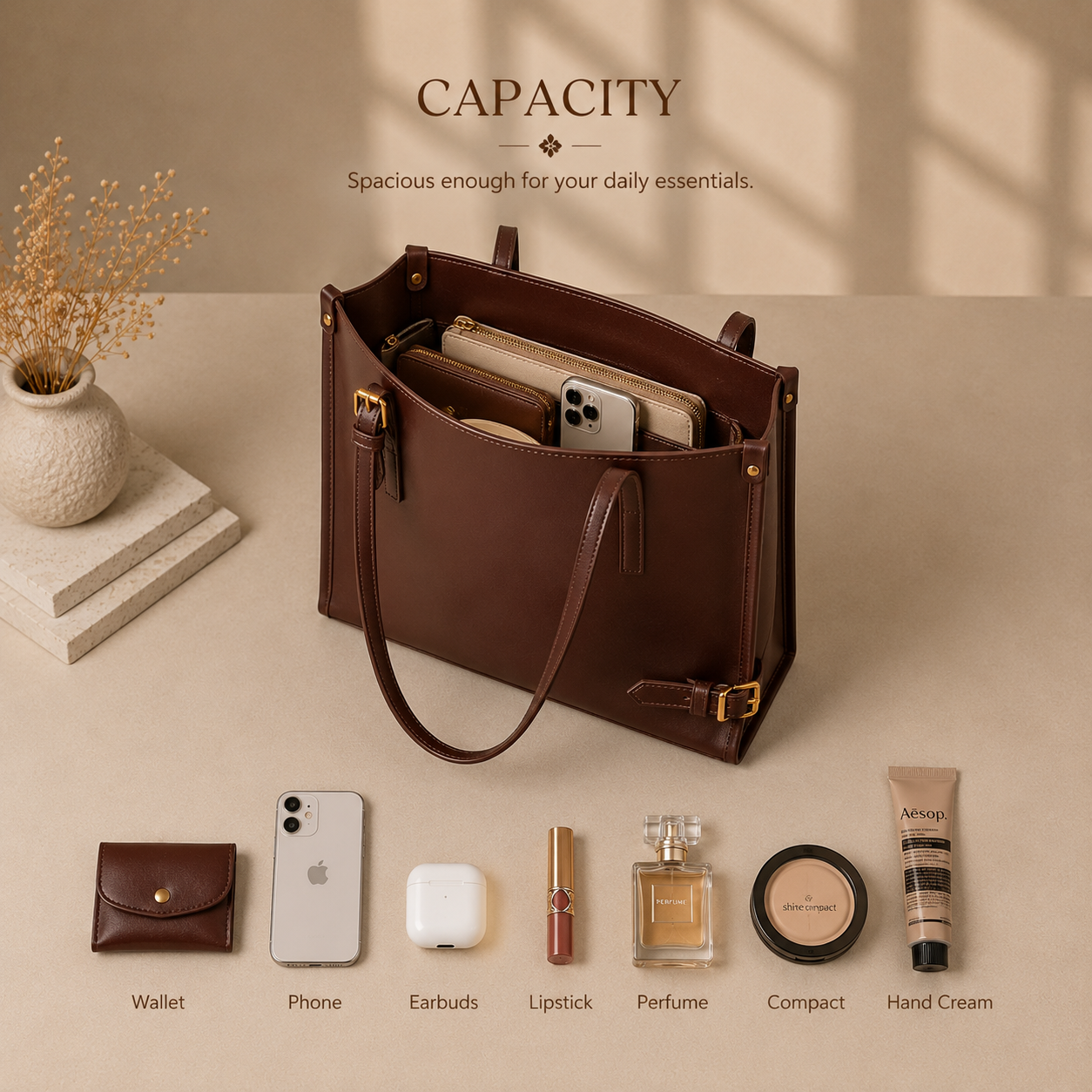 Selene Tote Bag Capacity