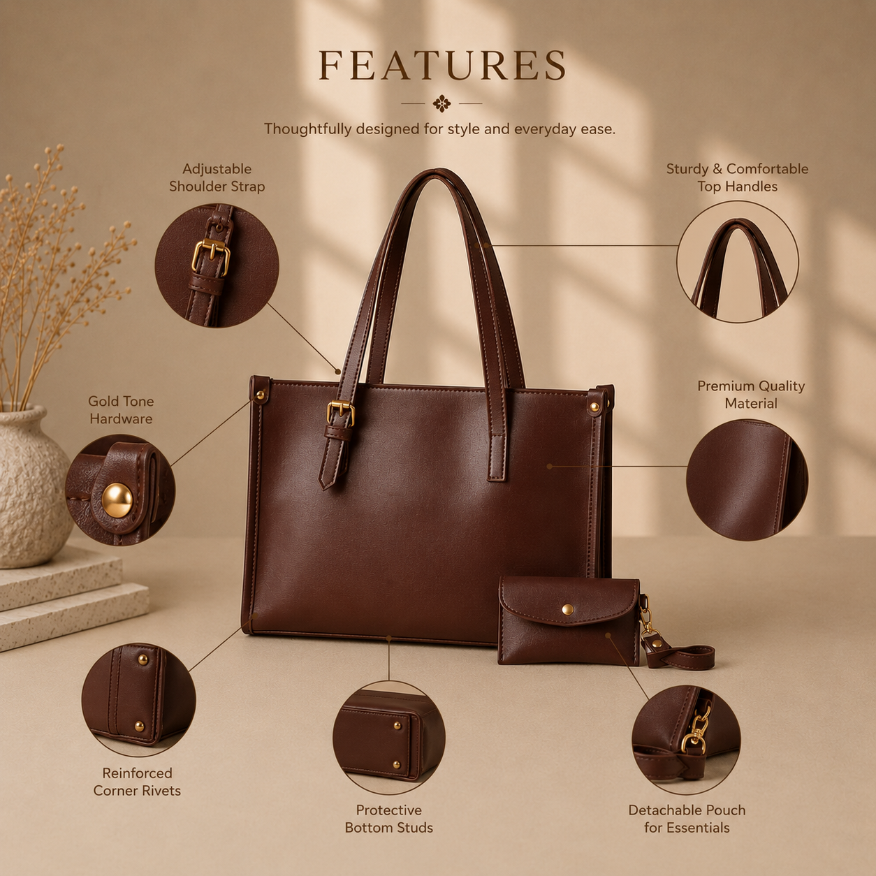 Selene Tote Bag Features