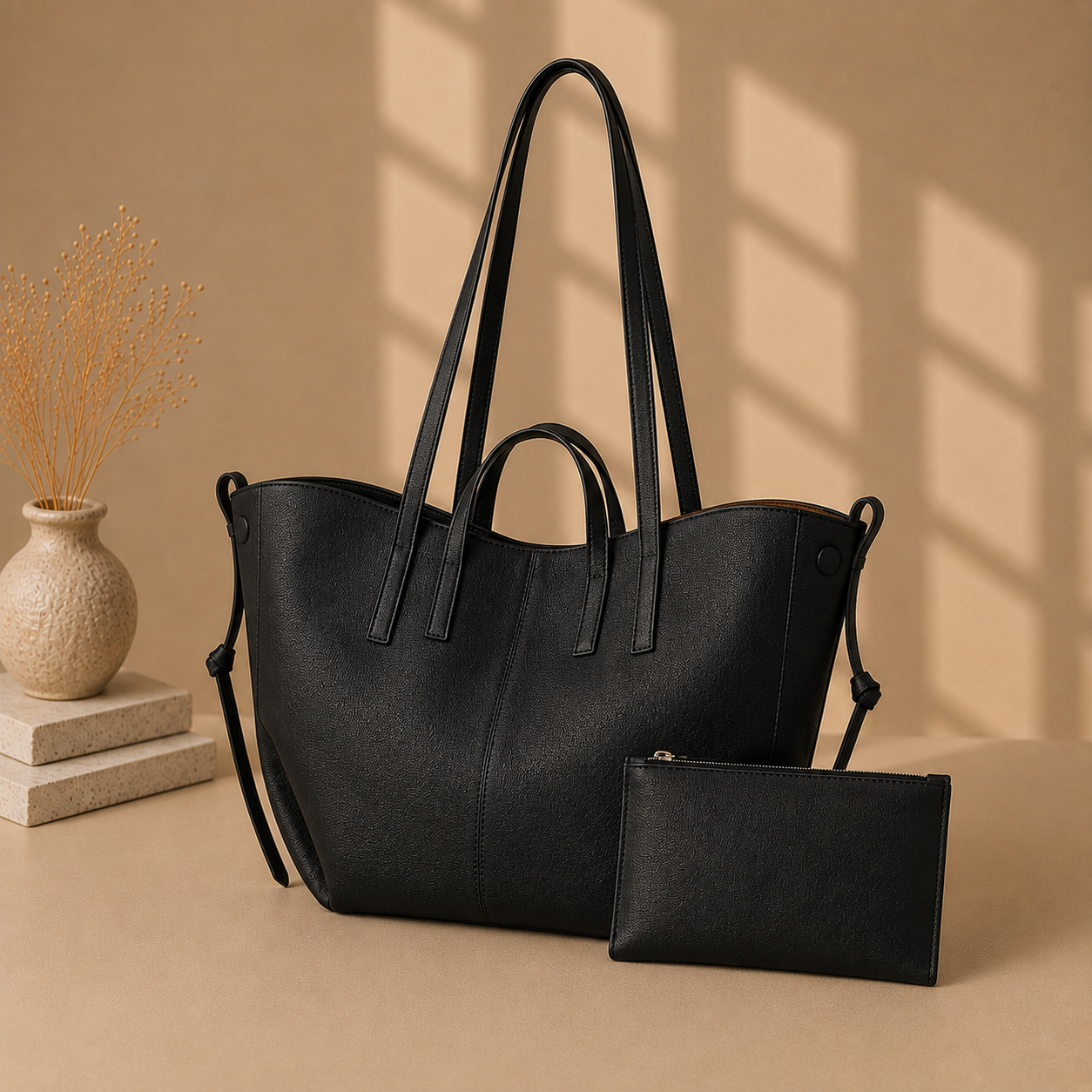 Signature Tote Bag - Black